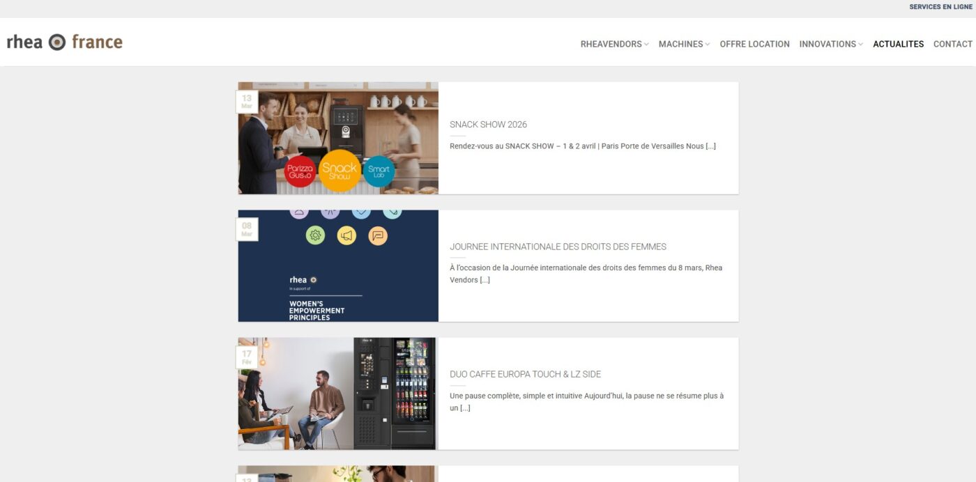 Site actualités Rhea