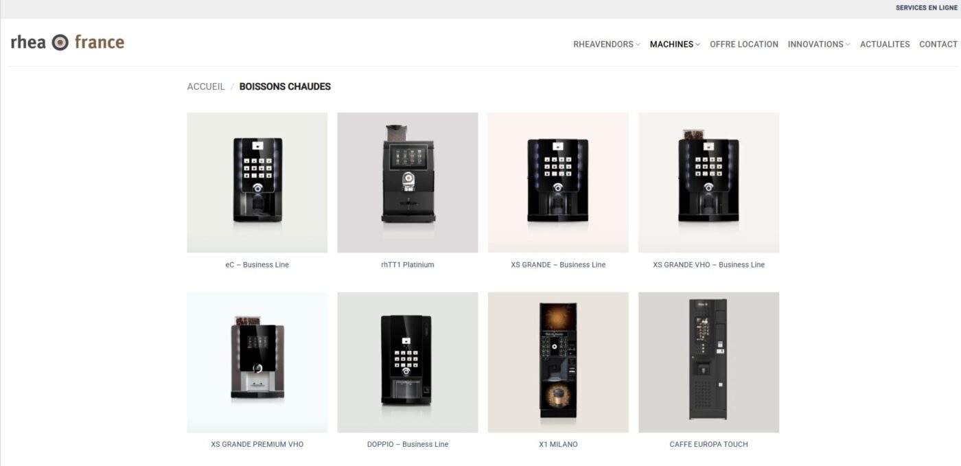 Site produits Rhea